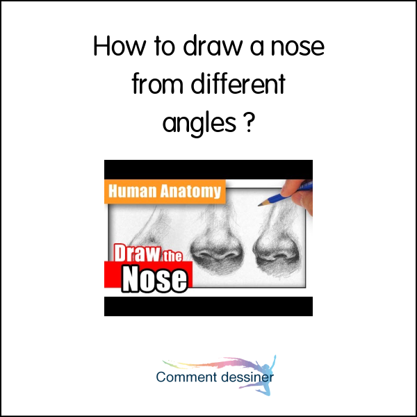 How to draw a nose from different angles
